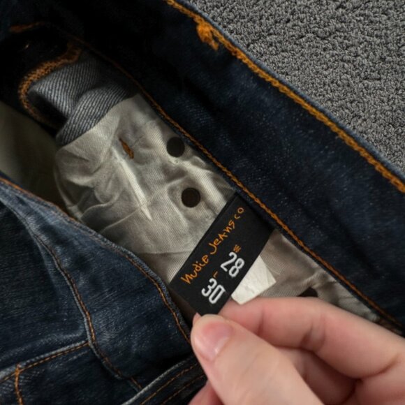 Nudie Jeans Co DUDE DAN DARK FUZZ Jeans Denim Pants Trouser Size 28x30 Italy - Picture 13 of 16